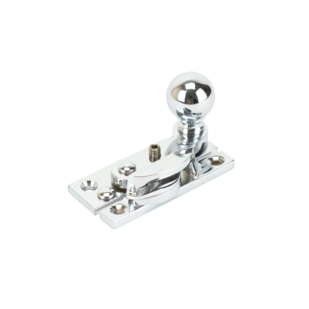 Sash Heritage Claw Fastener with Ball Knob (Locking) - Polished Chrome